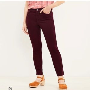 LOFT Five Pocket Skinny Pants in Sateen Size 27